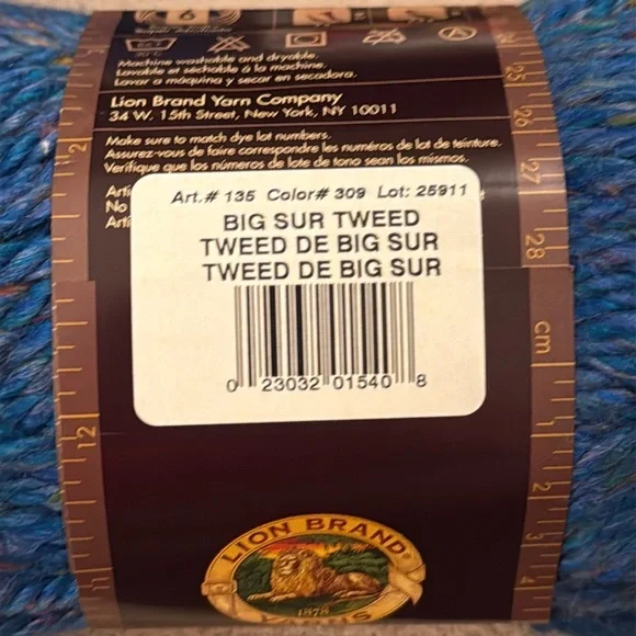 Lion Brand Yarn • Big Sur Tweed • Lot of 10 - Picture 5 of 7